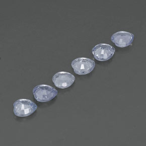 Pedras preciosas de safira branco natural de 1,68 ct, formato de coração, VVS