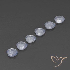 Pedras preciosas de Safira Branco azulado natural de 1.98 ct, Coração, VVS