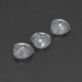 Pedras preciosas de safira branco natural de  ct, formato de coração, VVS