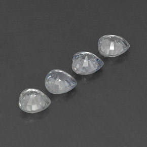 Pedras preciosas de safira branco natural de  ct, formato de coração, VVS-VS