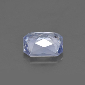 Safira violeta natural 1,37ct, corte esmeralda, VS-SI