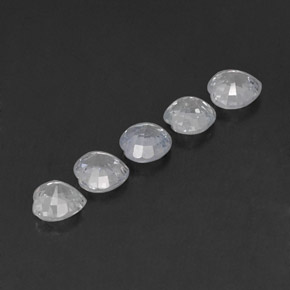 Pedras preciosas de safira branco natural de  ct, formato de coração, VVS