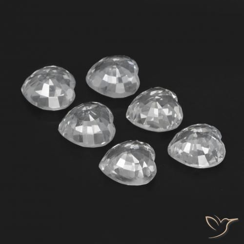 Pedras preciosas de Safira Branco azulado natural de 2.72 ct, Formato de coração, VVS-VS