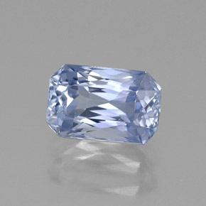 Safira azul natural 1,27ct, corte esmeralda, VVS