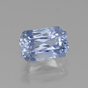 Safira azul natural 1,27ct, corte esmeralda, VVS