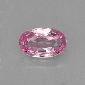 Safira rosa natural 0,27ct, corte oval, VVS