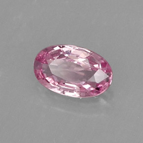 Safira rosa natural 0,27ct, corte oval, VVS