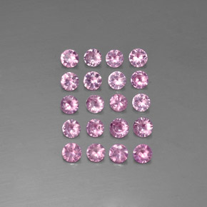 Pedras preciosas de safira rosa natural de  ct, corte redondo, VVS-VS