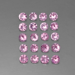 Pedras preciosas de safira rosa natural de  ct, corte redondo, VVS-VS