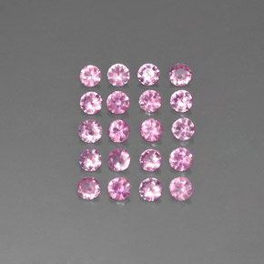 Pedras preciosas de safira rosa natural de  ct, corte redondo, VVS-VS