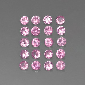 Pedras preciosas de safira rosa natural de  ct, corte redondo, VVS-VS