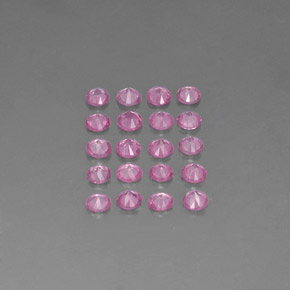 Pedras preciosas de safira rosa natural de  ct, corte redondo, VVS-VS