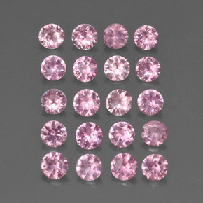 Pedras preciosas de safira rosa natural de  ct, corte redondo, VVS-VS
