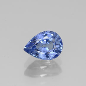 Safira azul natural 1,02ct, formato de pêra, VS