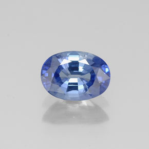 Safira azul natural 0,96ct, corte oval, VS