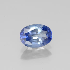 Safira azul natural 0,96ct, corte oval, VS