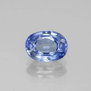 Safira azul natural 1,18ct, corte oval, VS