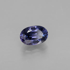 Safira violeta natural 0,68ct, corte oval, VS-SI