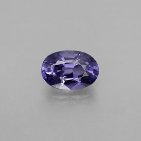 Safira violeta natural 0,60ct, corte oval, VVS