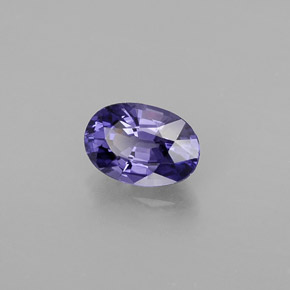 Safira violeta natural 0,60ct, corte oval, VVS