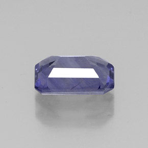 Safira violeta natural 1,00ct, corte esmeralda, VS