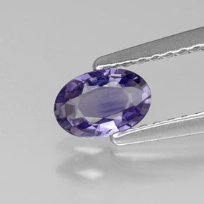 Safira violeta natural 0,49ct, corte oval, VS