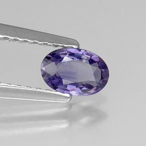 Safira violeta natural 0,49ct, corte oval, VS