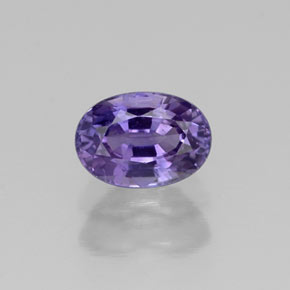 Safira violeta natural 0,80ct, corte oval, VS