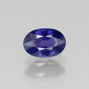 Safira violeta natural 0,63ct, corte oval, VS
