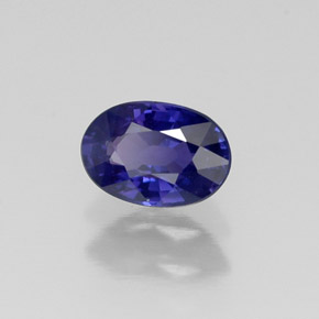 Safira violeta natural 0,63ct, corte oval, VS