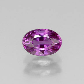 Safira violeta natural 0,67ct, corte oval, VVS