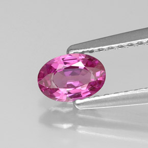 Safira violeta natural 0,51ct, corte oval, VVS