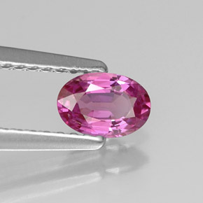 Safira violeta natural 0,51ct, corte oval, VVS