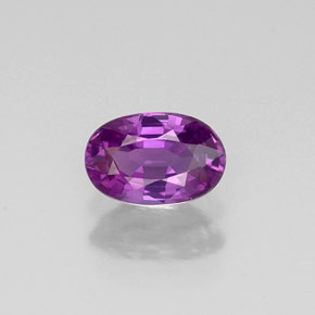 Safira violeta natural 0,62ct, corte oval, VVS-VS