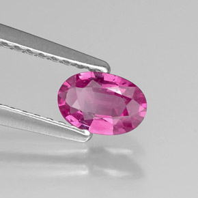Safira rosa natural 0,48ct, corte oval, VS