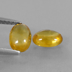 Pedras preciosas de safira amarelo natural de  ct, corte oval, transparente