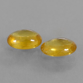Pedras preciosas de safira amarelo natural de  ct, corte oval, transparente
