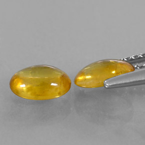 Pedras preciosas de safira amarelo natural de  ct, corte oval, transparente