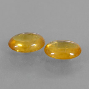 Pedras preciosas de safira laranja natural de  ct, corte oval, transparente