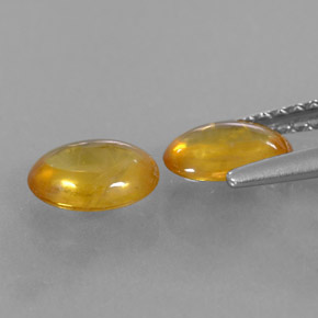 Pedras preciosas de safira laranja natural de  ct, corte oval, transparente