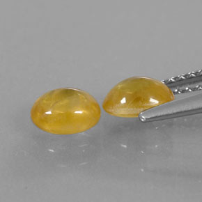 Pedras preciosas de safira amarelo natural de  ct, transparente, transparente/translúcido