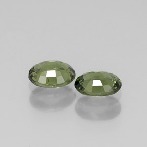 Pedras preciosas de safira verde natural de  ct, corte oval, VVS