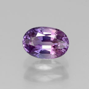 Safira violeta natural 0,74ct, corte oval, VVS