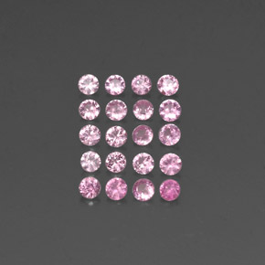 Pedras preciosas de safira rosa natural de  ct, corte redondo, VVS-VS