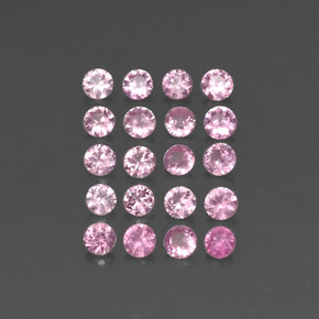 Pedras preciosas de safira rosa natural de  ct, corte redondo, VVS-VS