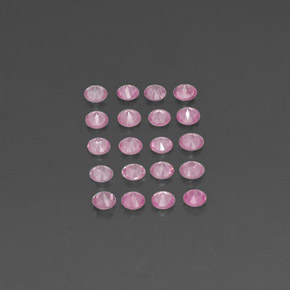Pedras preciosas de safira rosa natural de  ct, corte redondo, VVS-VS