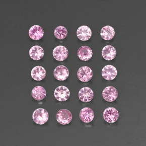 Pedras preciosas de safira rosa natural de  ct, corte redondo, VVS-VS
