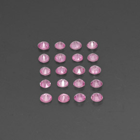 Pedras preciosas de safira rosa natural de  ct, corte redondo, VVS-VS
