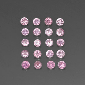 Pedras preciosas de safira rosa natural de  ct, corte redondo, VVS-VS