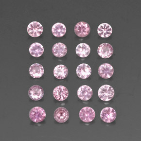 Pedras preciosas de safira rosa natural de  ct, corte redondo, VVS-VS